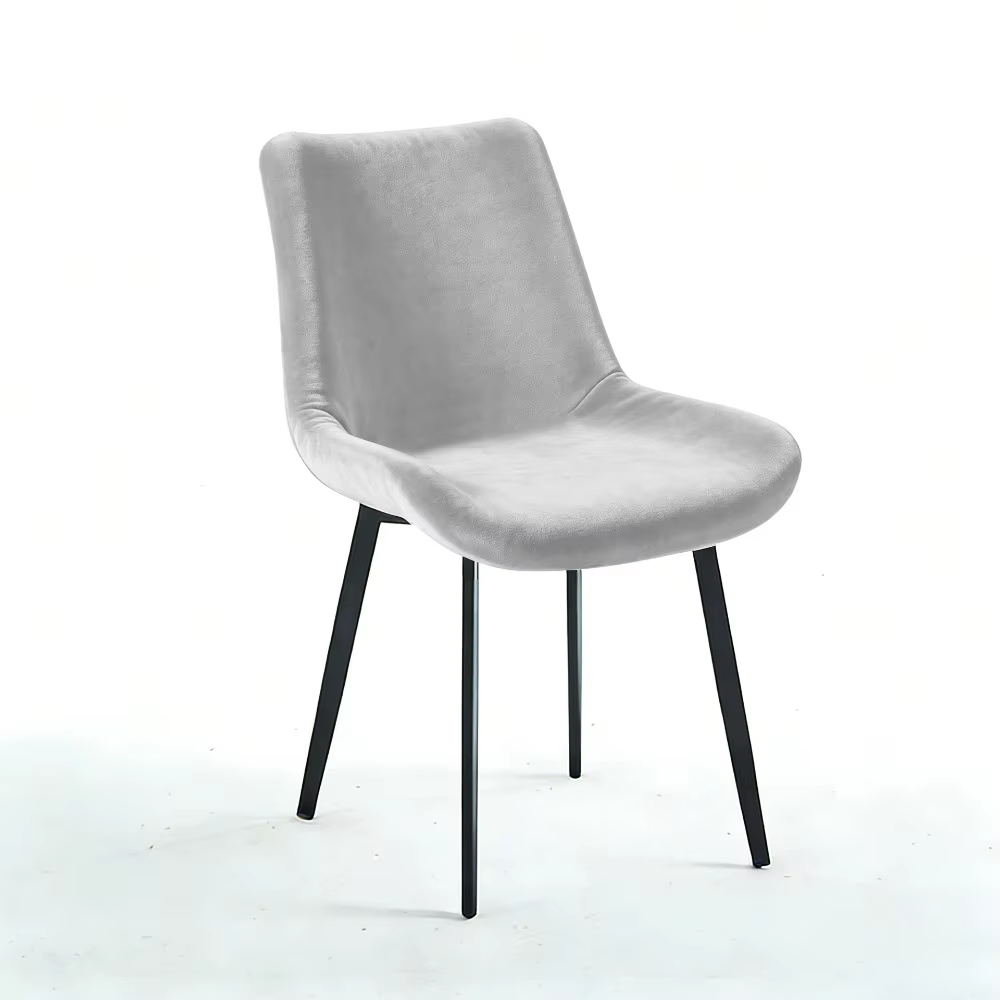 Housses de chaise de salle à manger en velours, couverture intégrale, élastiques, pour dossier court