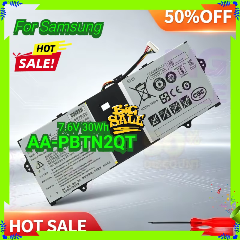 Batterie d'ordinateur portable de remplacement neuve 7,6 V 30 Wh AA-PBTN2QT pour Samsung NOTEBook 9