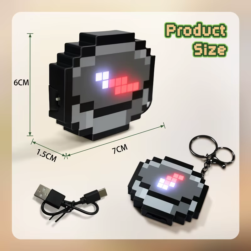 Boussole Pixel Wind : Jouet Décoratif, Breloque, Porte-clés à Boussole Mobile, Pendentif, Jouet à Us