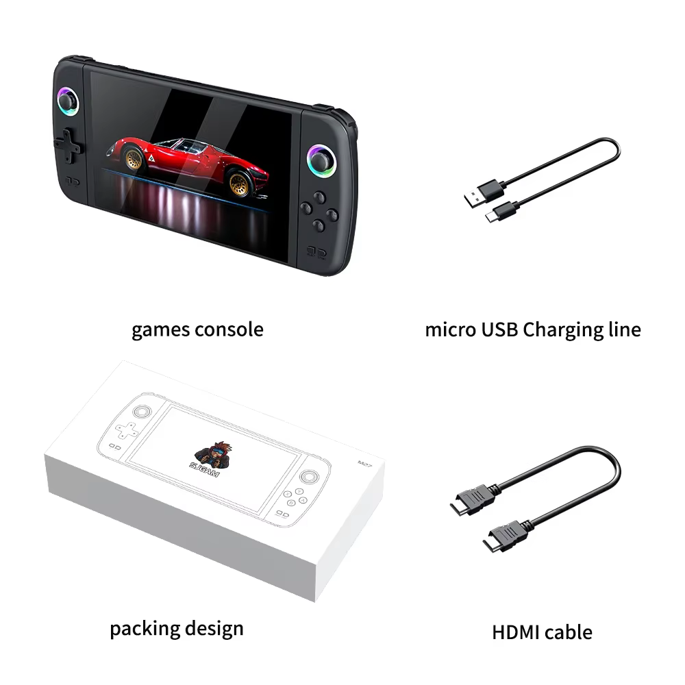 Console de jeu portable M27 128G, console de jeu vidéo rétro avec plus de 30 000 jeux intégrés, plus