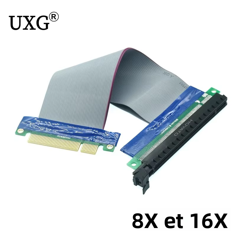 Carte d'extension PCI Express PCIE, adaptateur de slot PCI E 8X à 16X, câble d'extension PCI-E X8 pl