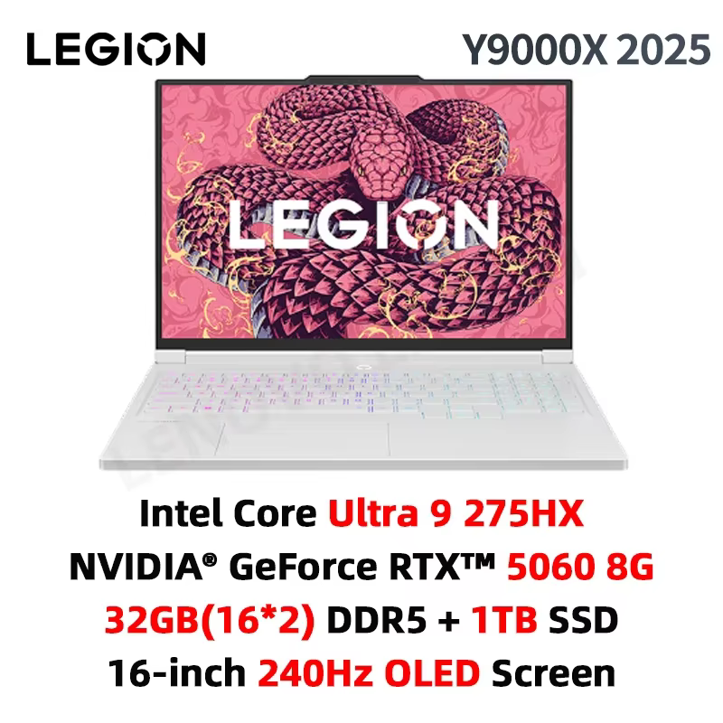 Lenovo Legion Y9000X ordinateur portable de jeu Intel Core Ultra 9 275HX 16 pouces 32GB/1T SSD RTX50