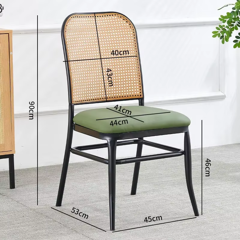 Chaises de salle à manger rustiques en rotin, design unique et tendance, style vintage, chaise indiv