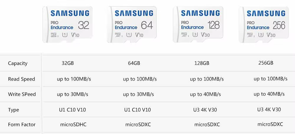 SAMSUNG PRO-Carte Micro SD/TF 64 Go, 256 Go, 128 Go, 128 Go, U3, mémoire 4K, pour téléphone