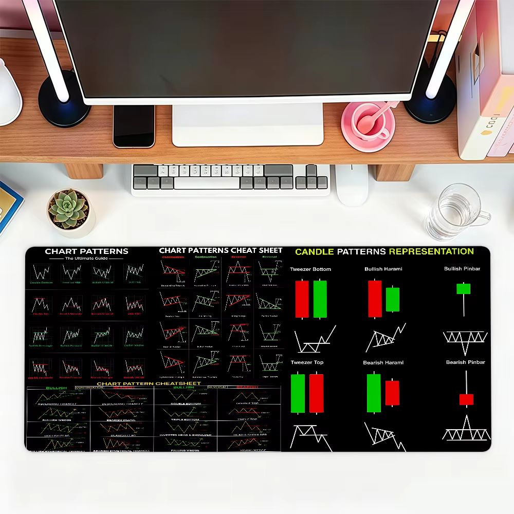 Tapis de souris avec graphique des cours des crypto-monnaies BTC, pour le bureau, les jeux et les cl