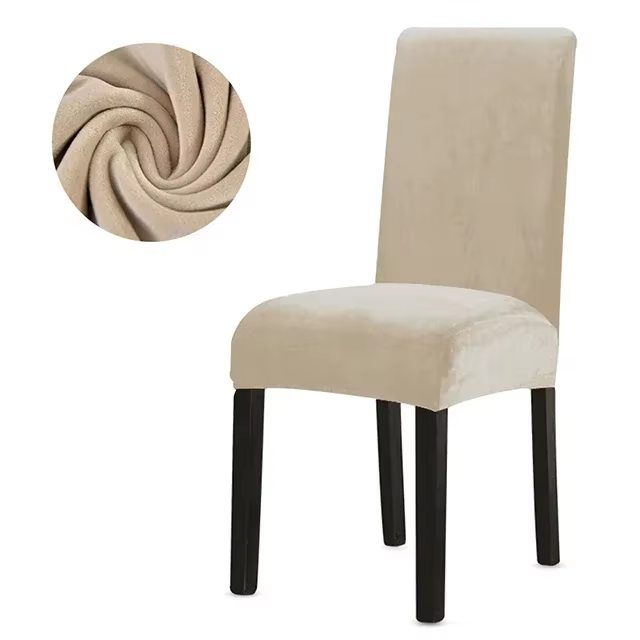 Housse de chaise en velours pour salle à manger, en Spandex, extensible, Super douce, pour cuisine, 