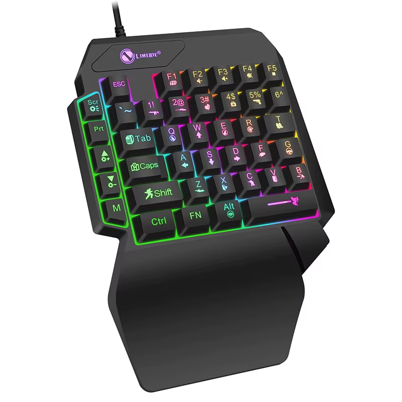 Clavier de jeu mécanique à une main à 35 touches, rétroéclairage rvb filaire USB, conception ergonom