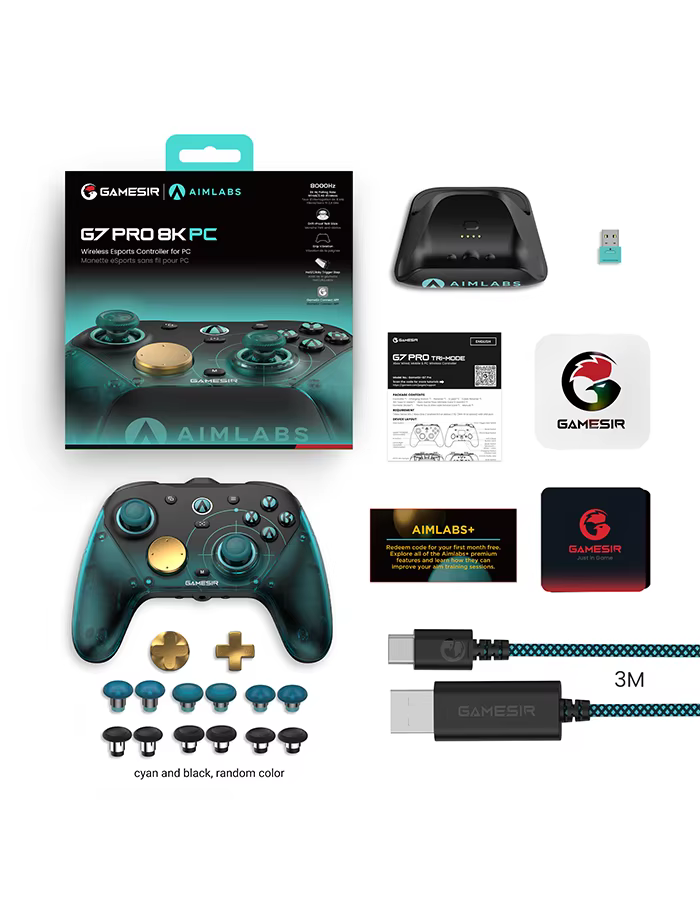 Manette sans fil pour PC GameSir G7 Pro 8K Series Aimlabs /Royal /Nioh 3/Champion Edition, taux de p