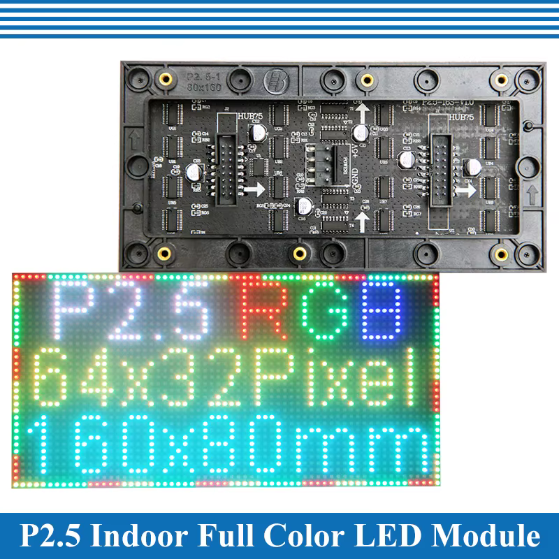 Module de panneau d'écran LED P2.5 160*80mm 64*32 pixels 1/16 Scan 3-en-1 SMD P2.5 Module de panneau