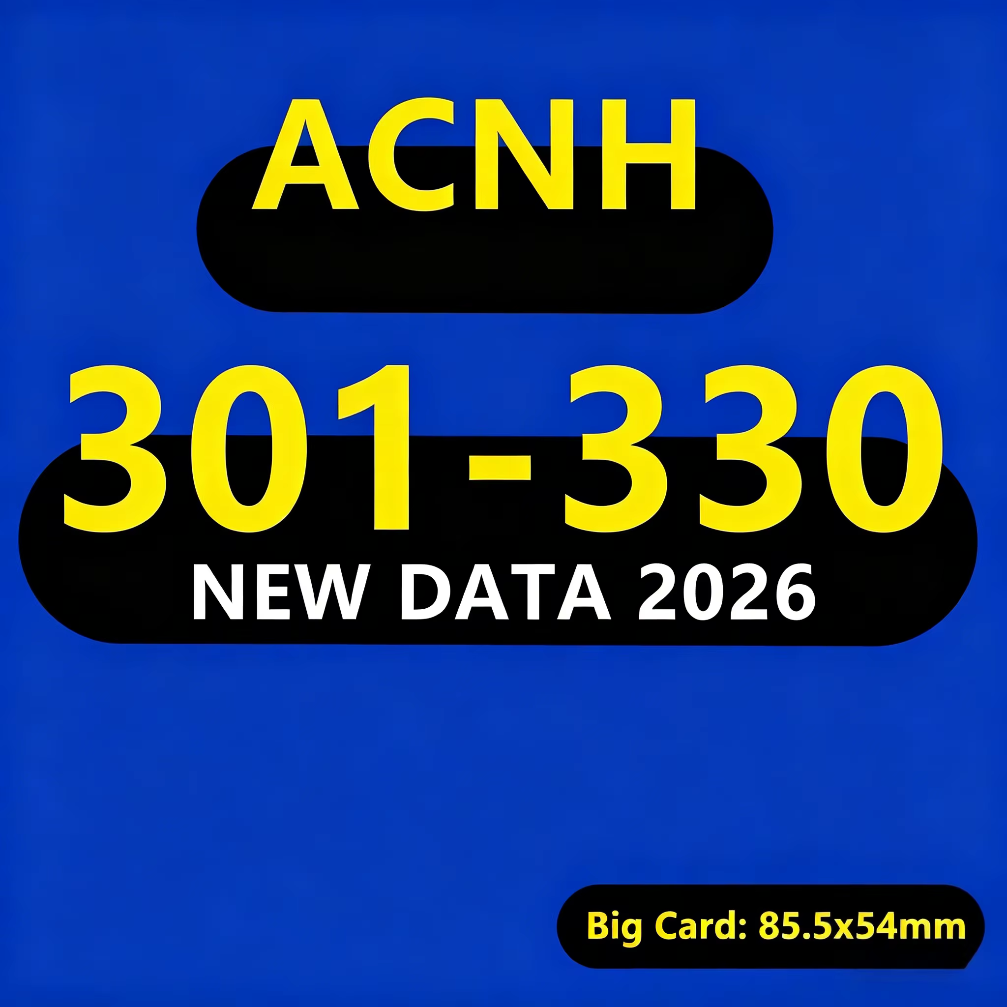 Cartes NFC ACNH numérotées de 301 à 330, cartes portables imprimées anti-décoloration avec portraits