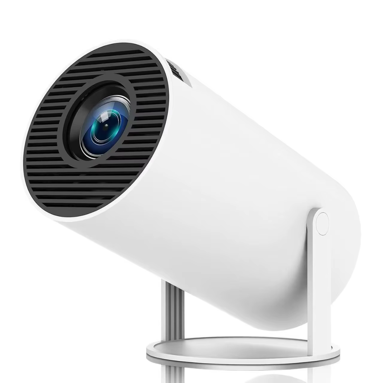 Projecteur Cylindrique Portable 1080P HD Compatible WiFi & Bluetooth 5, Diffusion d'Écran Filaire et