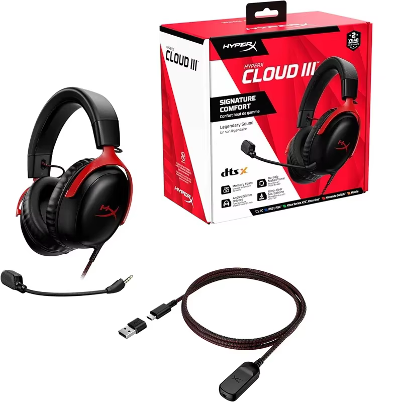 HyperX Cloud 3/III casque de jeu filaire DTS/mousse à mémoire de forme/cadre Durable/micro Ultra cla