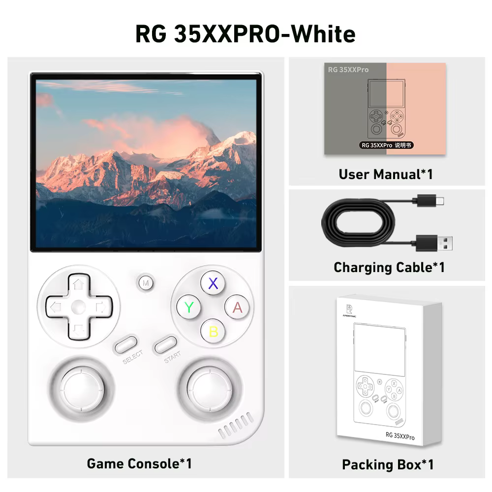 Console de jeu portable Anbernic RG 35XXPRO 64 bits, écran IPS 3,5'', système Linux, simulateur port
