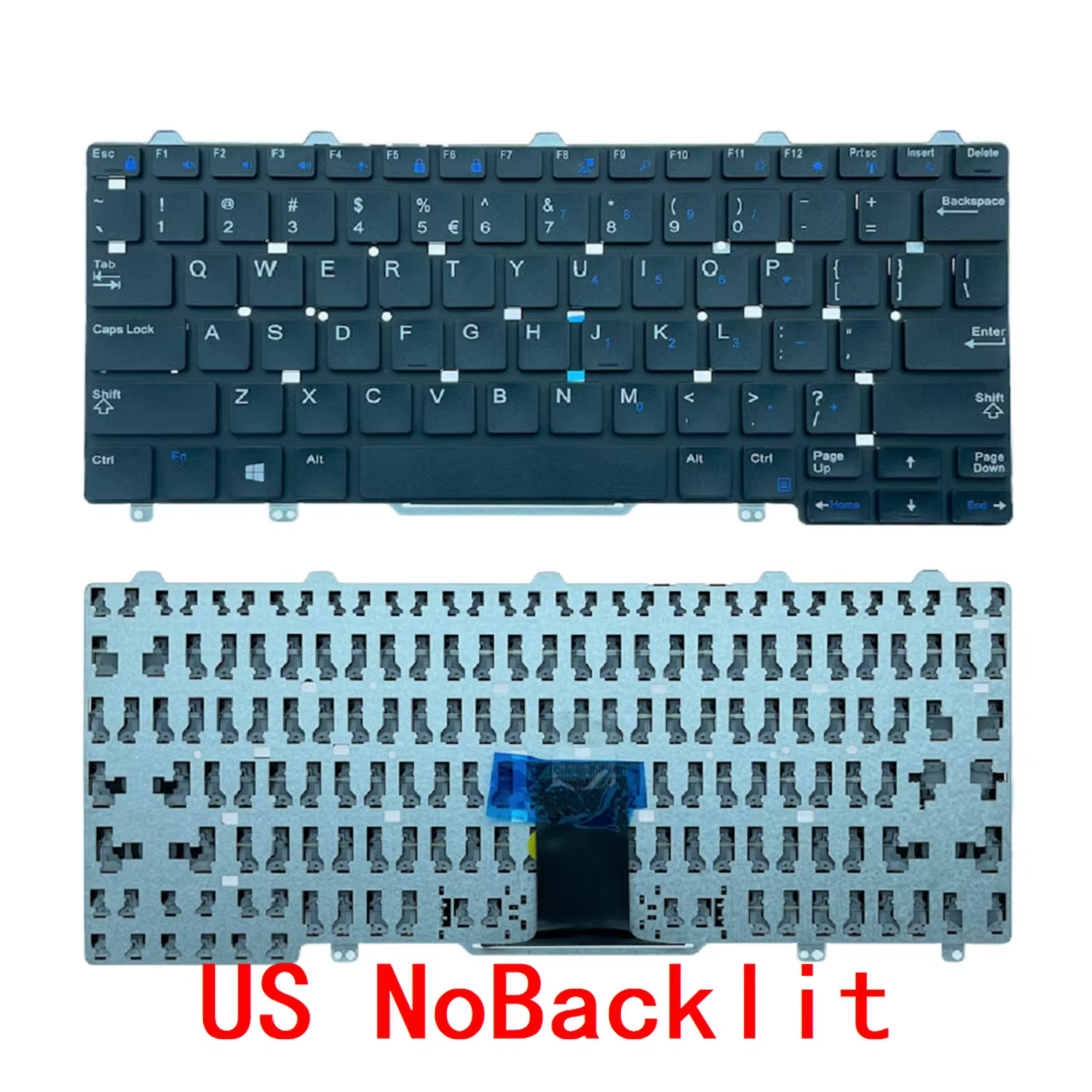 Nouveau clavier rétro-éclairé pour ordinateur portable américain et brésilien, pour Dell Latitude E5