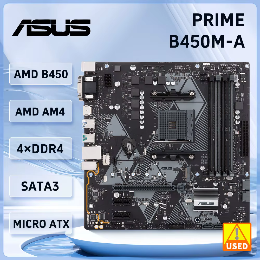 Asus PRIME B450M-A carte mère B450 B450M carte mère Socket AM4 DDR4 prise en charge Ryzen 5 5600 570