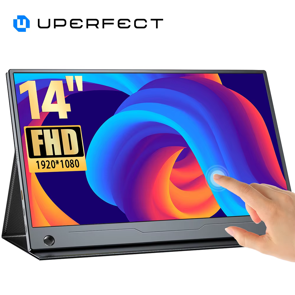 UPERFECT moniteur à écran tactile Portable 14 "1080P FHD HDMI ordinateur de bureau ordinateur Portab