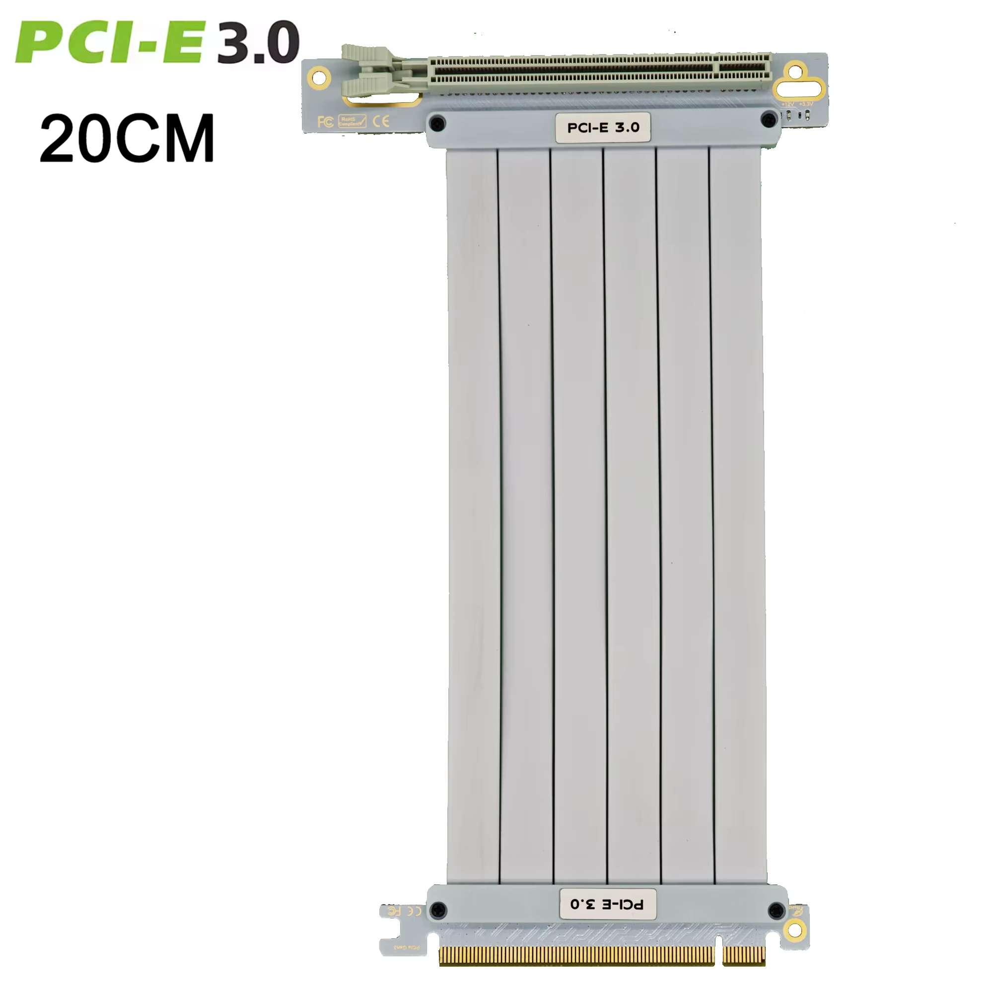 PCI Express 3.0/4.0x16 à x16 Gen 4 GPU Double carte graphique inverse câble d'extension carte Riser