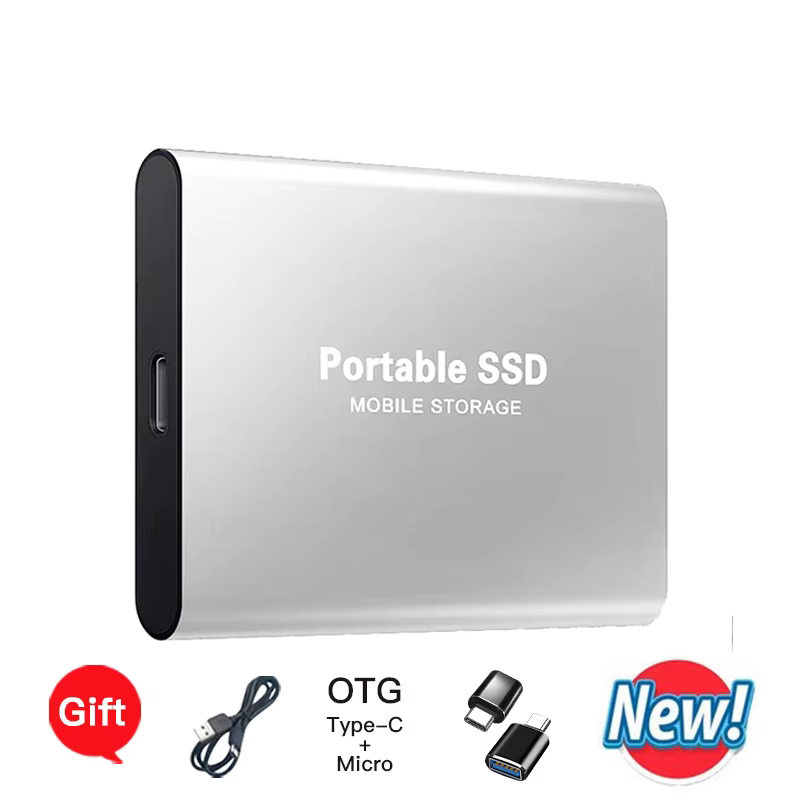 Disque SSD portable 1 To 2 To 4 To 16 To, disque dur externe de haute qualité, original, pour PC, or