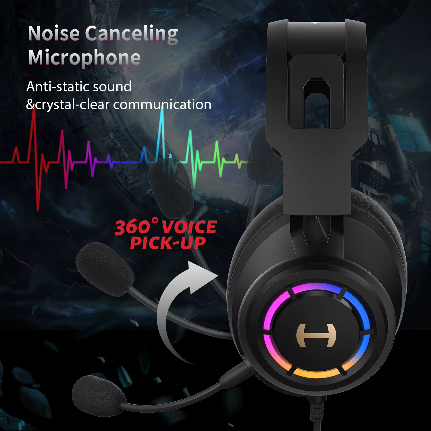 Edifier G35 casque de jeu ENC suppression de bruit micro USB sur l'oreille casque avec 7.1 son envir