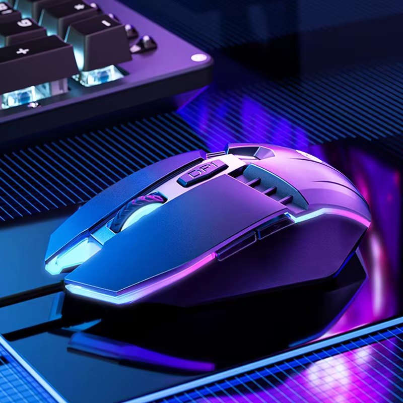 HP-Souris de jeu filaire Dallas, lumière blanche, souris Esports, USB, bureau, ordinateur portable