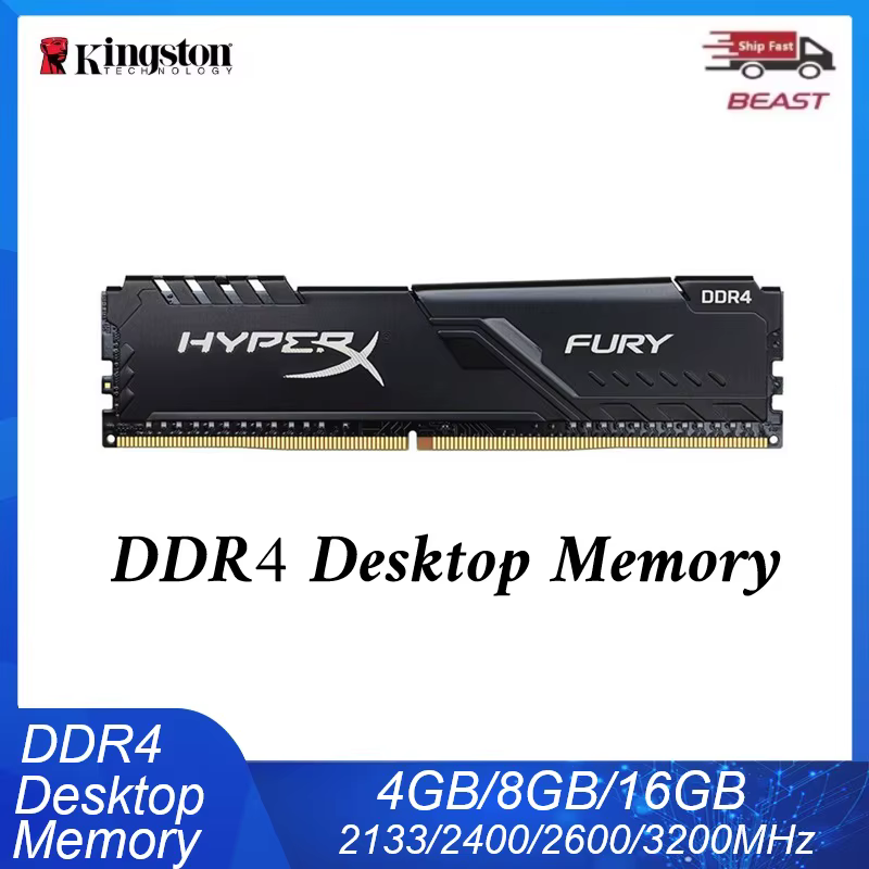 Mémoire RAM de bureau Kingston DDR4 pour ordinateur de jeu, 4 Go, 8 Go, 16 Go, 3200 MHz, 2666 MHz, 2