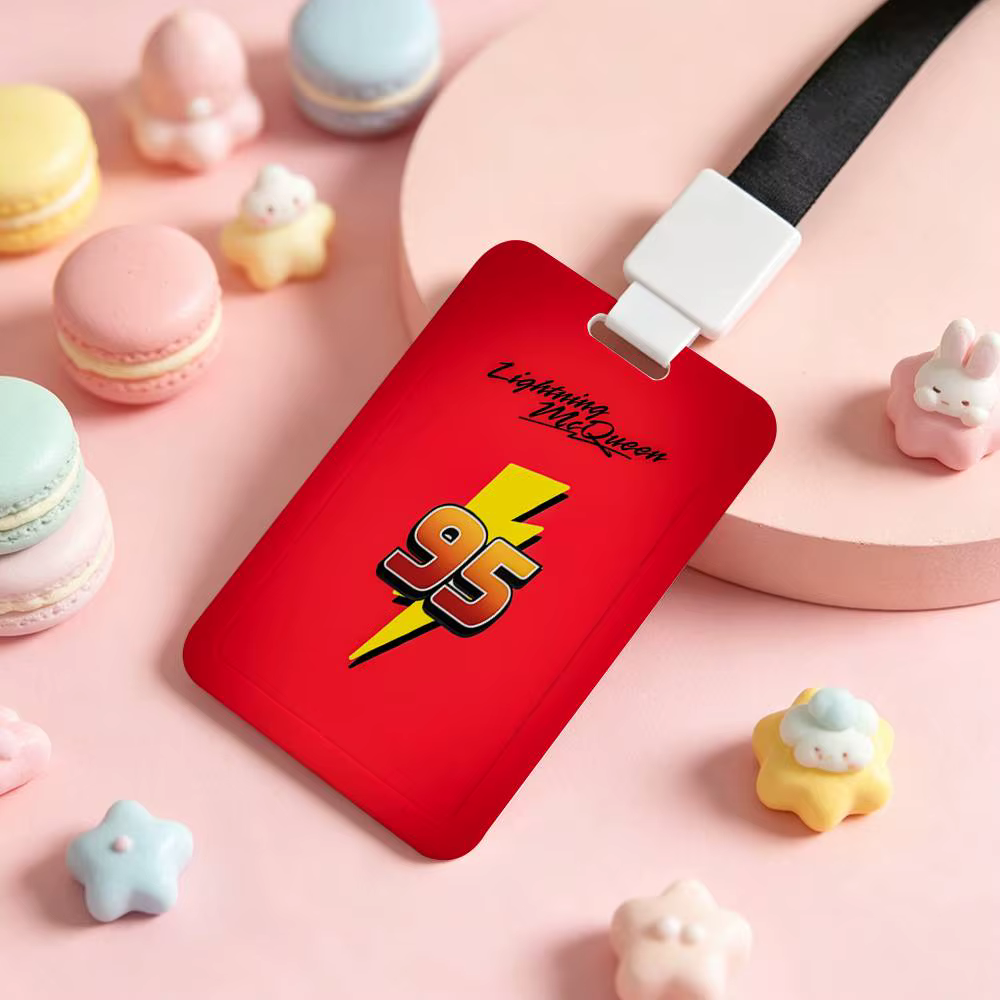 Cool C-Cars M-mcqueen Étui pour carte coulissante sans contact NFC pour cartes d'étudiant, cartes de