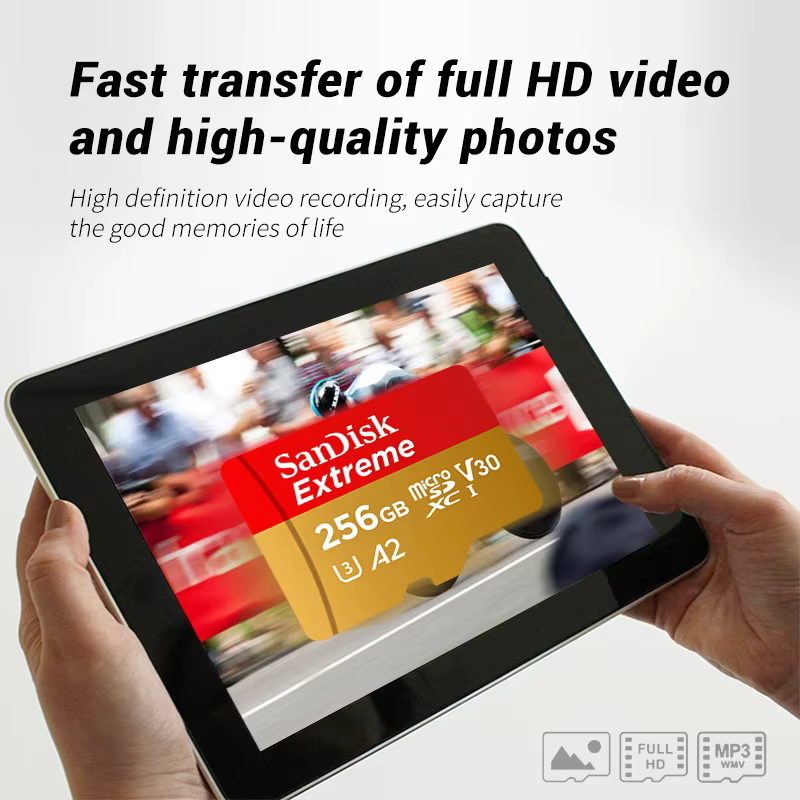 Carte mémoire SanDisk Extreme microSDXC UHS-I V30 A2 32 go 64 go 128 go 256 go 512 go 1 to carte Mic