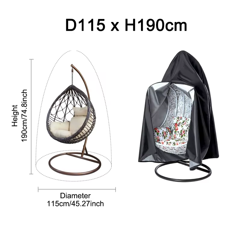 Housse de protection de chaise oeuf, imperméable, avec fermeture éclair, anti-rouille, Durable, Anti