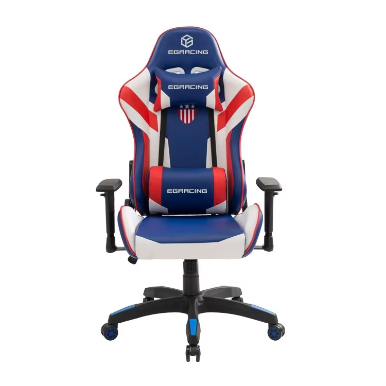 Chaise de jeu ergonomique pivotante en cuir de haute qualité pour gamer, avec refroidissement, conve