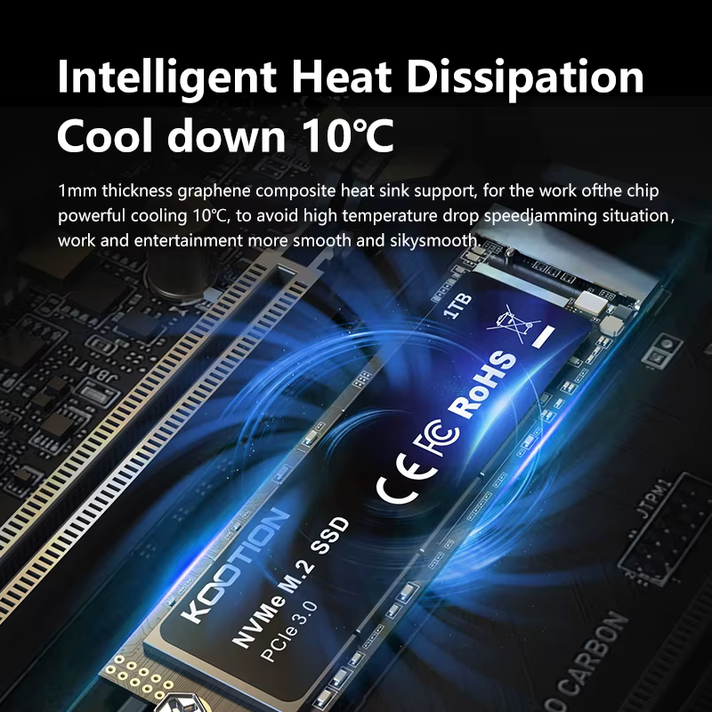 KOOTION – X15 disque dur interne SSD, M.2, PCIe, avec capacité de 256 go, 512 go, 1 to, pour ordinat