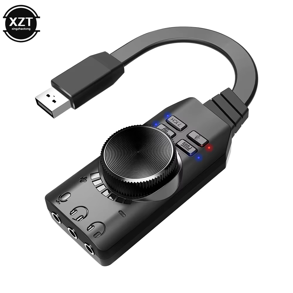 Carte son de jeu d'ordinateur USB externe 7.1 canaux pour carte Audio externe de jeu PUBG adaptateur