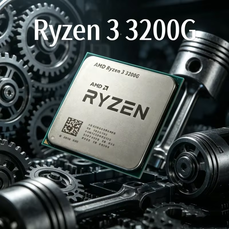 Volant AMD Gaming CPU Ryzen 3 3200G R3 3200G 3.6GHz Quad-Core 4-Thread 65W AM4 avec carte graphique 