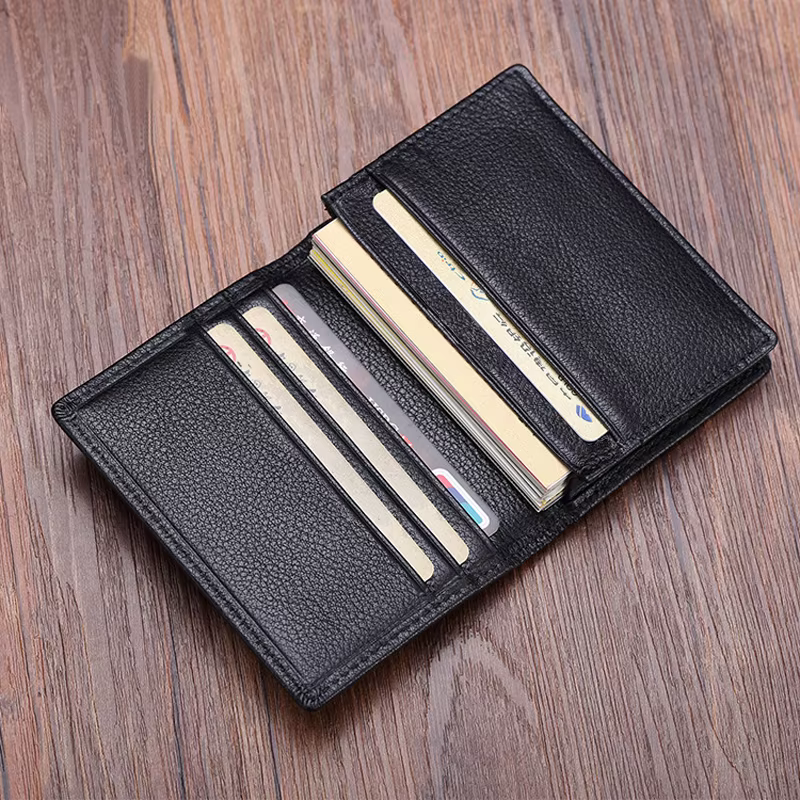 Mode de luxe en cuir véritable cartes portefeuilles hommes porte-cartes de crédit femmes porte-carte