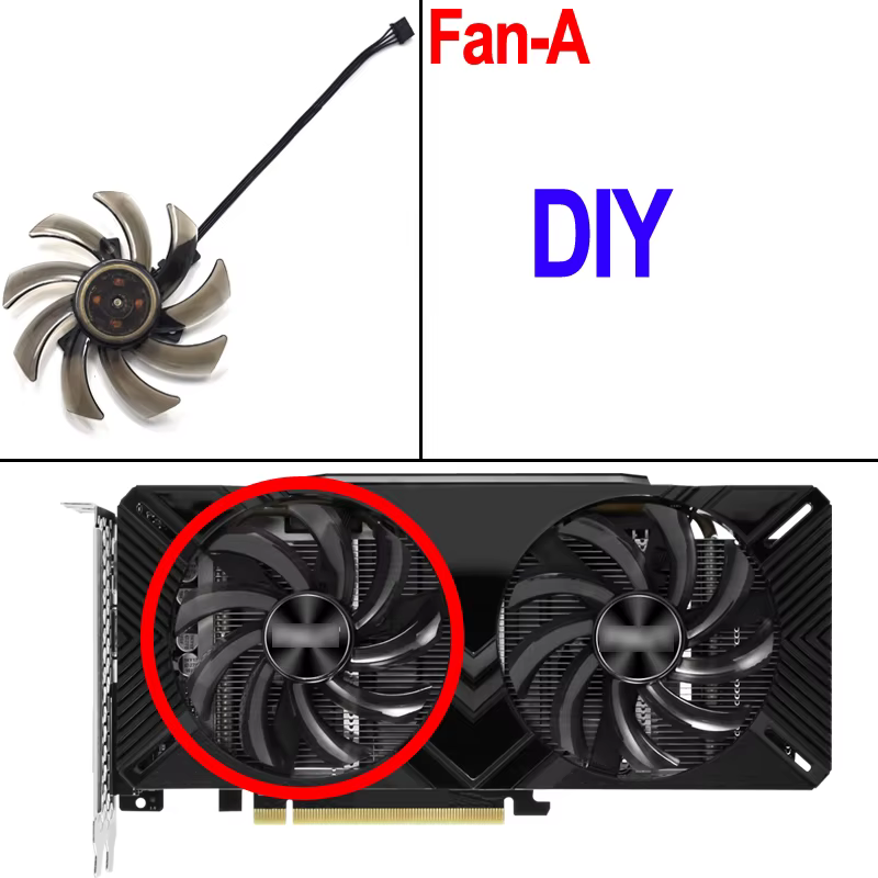 Ventilateur de refroidissement de carte graphique Palit, 85mm FDC10H12S9-C 12V, pour GTX 1660 Ti Sup