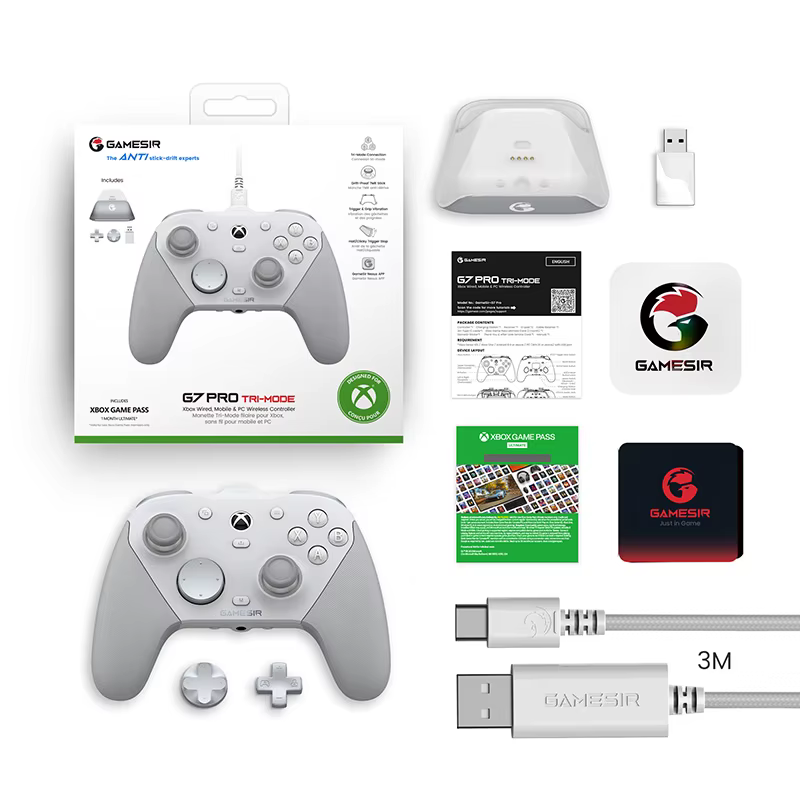 Manette sans fil GameSir G7 Pro Zenless Zone Zero /blanc / noir pour Xbox Series X | S, Xbox One, PC