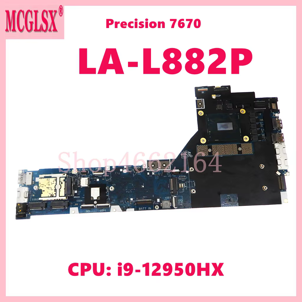 LA-L882P avec i9-12950HX CPU Ordinateur Portable Carte Mère Pour Dell Precision 7670 Ordinateur Port