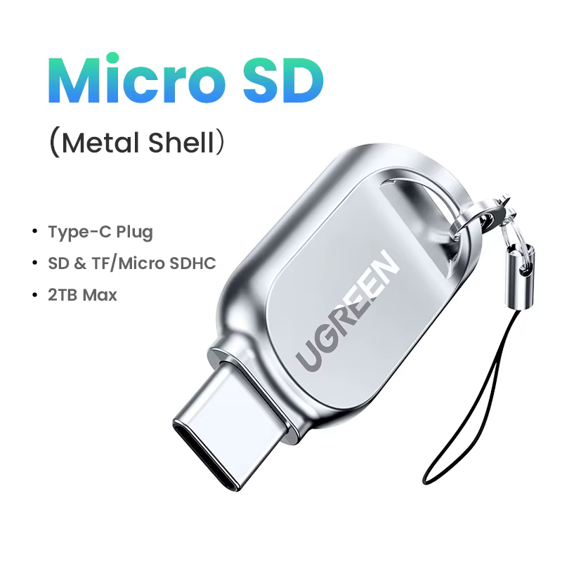 UGREEN Lecteur de carte USB-C à Micro SD TF carte OTG adaptateur pour ordinateur portable PC tablett