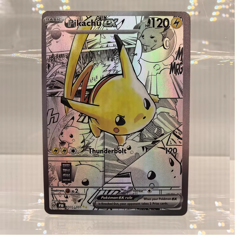 Série Pokémon DIY 001/001 Pikachu Ex Manga Sets 002/002 Charizard Ex Manga Set Collection Cartes Ani