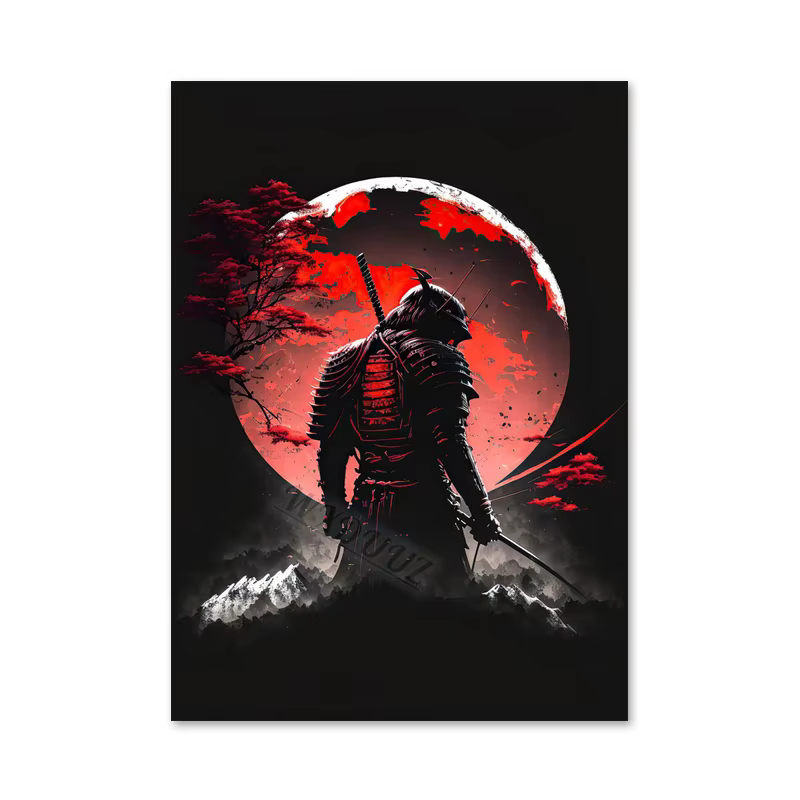 Affiches et imprimés de samouraï japonais, figurines de Style Vintage, peinture sur toile, images mu