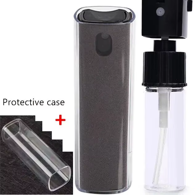 Nettoyeur d'écran en microcarence 2 en 1, bouteille de pulvérisation, lingettes pour iPhone Samsung 