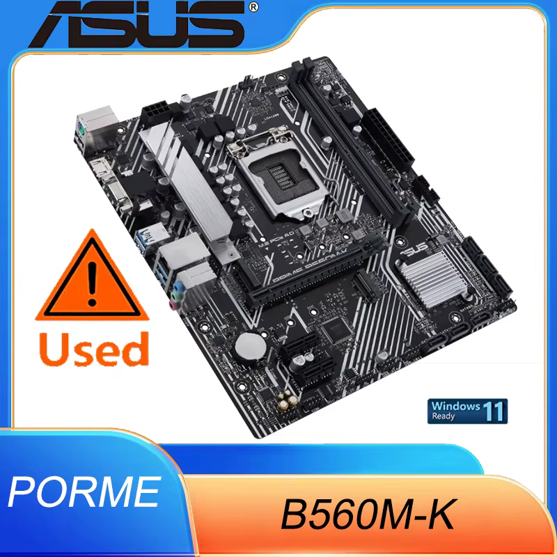 Cartes mères ASUS B560M-K LGA 1200 DDR4 64GB M-ATX pour carte mère de bureau Intel B560 M.2 NVME SAT
