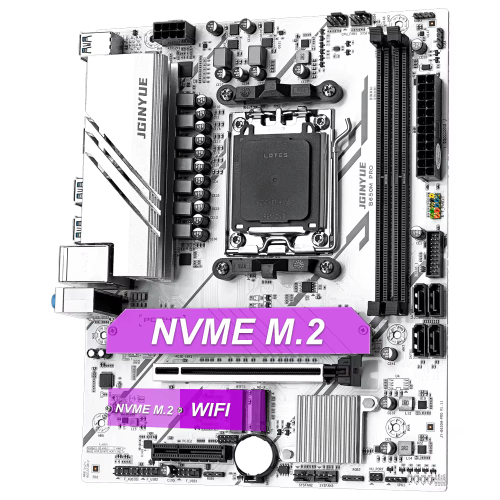 PRO B650M MATX AMD B650 DDR5 6000 + MHz M.2 SATA USB3.2 64G Double canal DDR5 Ryzen 7000/8000/9000 s