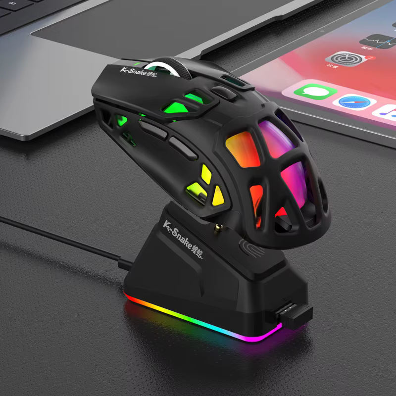 Nouvelle souris de jeu Lenovo, 12K DPI, souris sans fil tri-mode, souris ergonomique pour e-sport, s