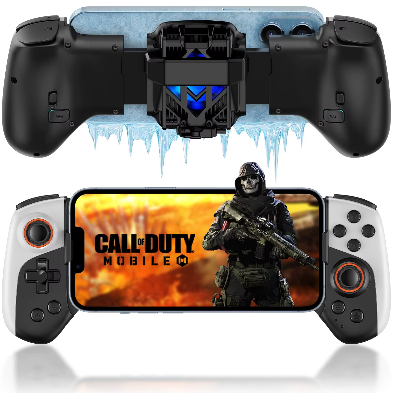 Manette de jeu pour iPhone/Android avec support pour coque de téléphone, manette de jeu mobile avec