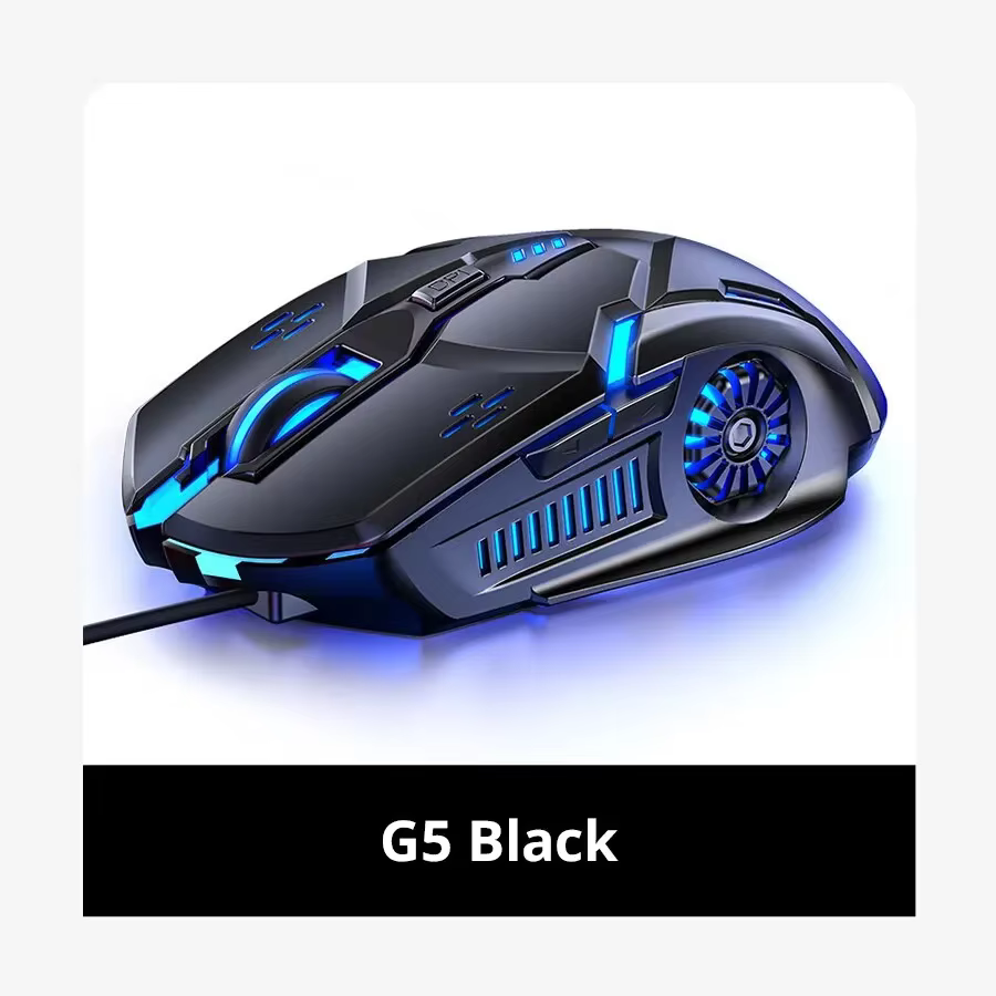 G5 souris filaire muette Six touches jeu lumineux e-sports machines accessoires informatiques souris