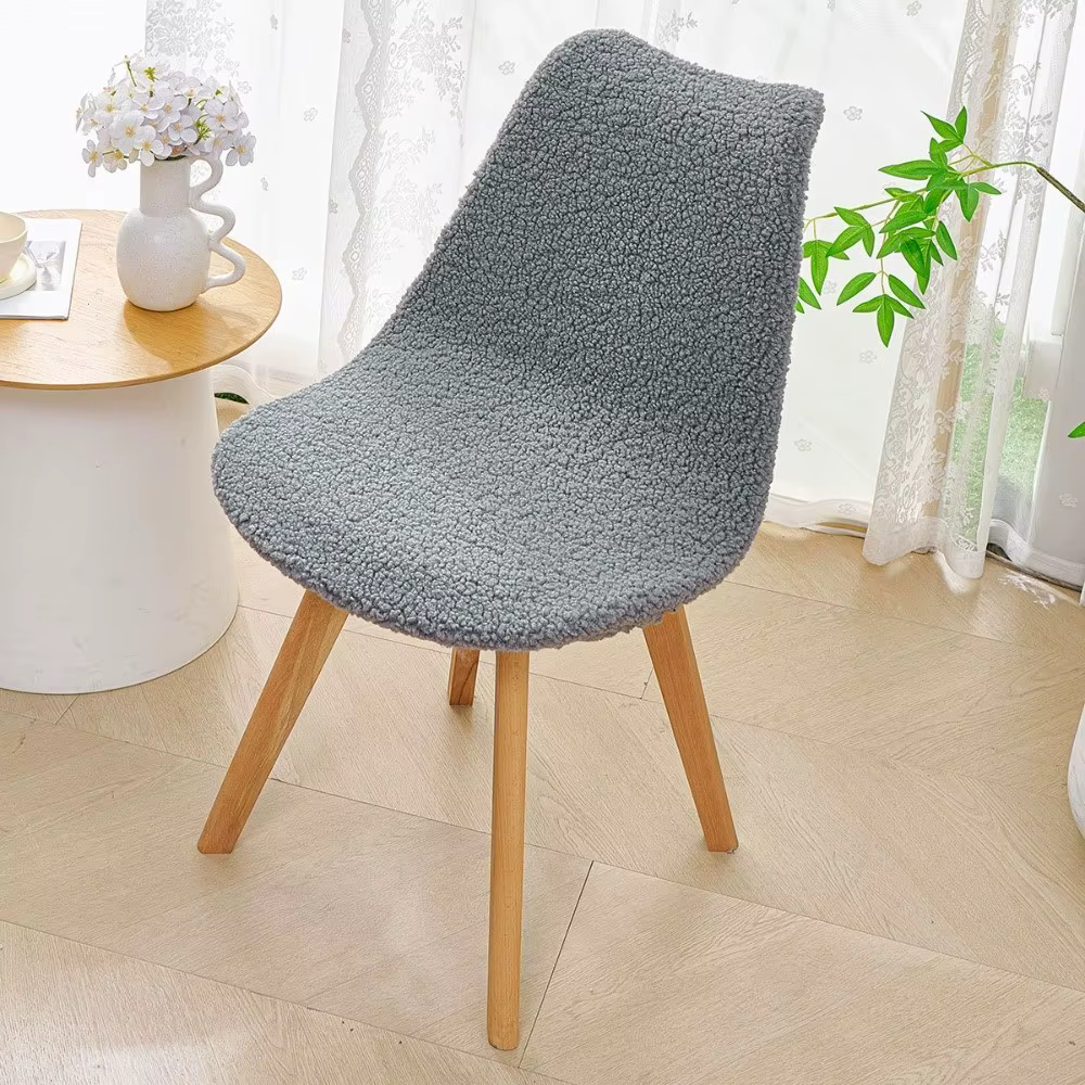 Housse de chaise de bar en tissu extensible, moderne et minimaliste, antidérapante, texture douce, a