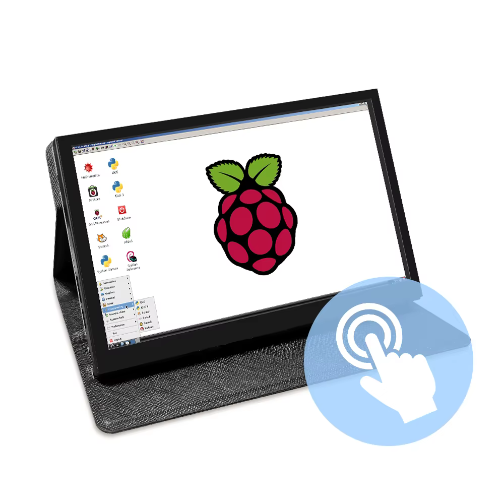 Moniteur portable à écran tactile compatible HDMI pour PC Raspberry Pi, deuxième écran LCD, interfac