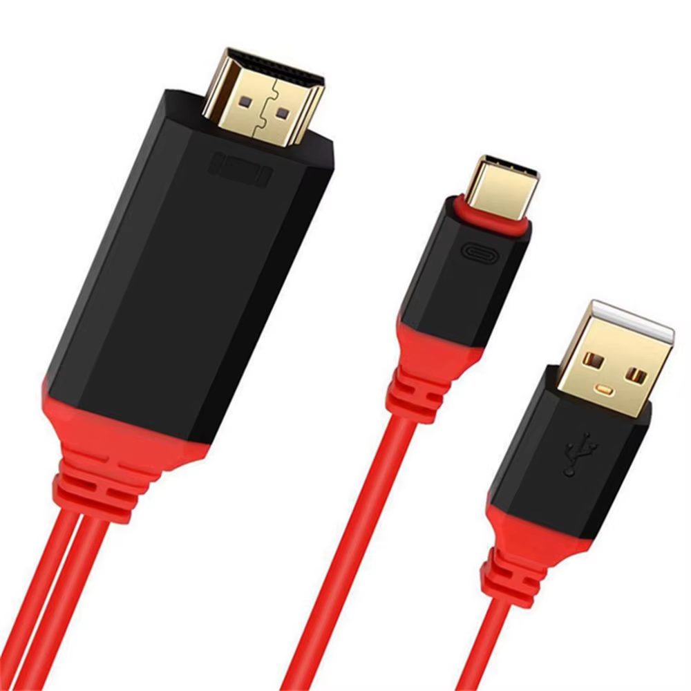 Câble de Projection HDMI pour Ordinateur Portable Connecté à la TV avec le Même Écran, Conversion HD