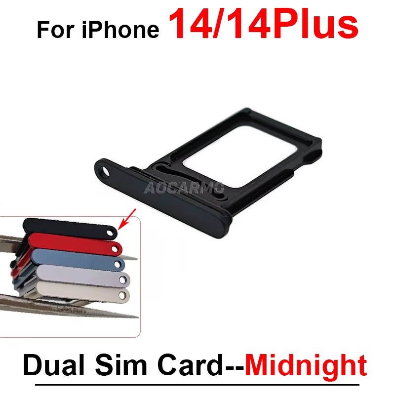 Support double carte SIM pour iPhone 14 Pro Max 14PLUS 14Pro 5G – Pièce de rechange pour emplacement