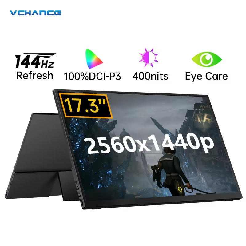 VCHANCE 17.3 en effet 144Hz Moniteur Portable 100% DCI-P3 2560x1440p 400nits HDR Affichage de Jeu po